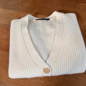 Jenni Kayne Cropped Cashmere Cocoon Cardigan - Ivory - Small